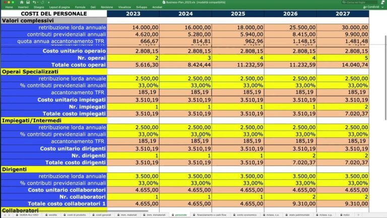 Business Plan per Banca in Excel: Guida Pratica