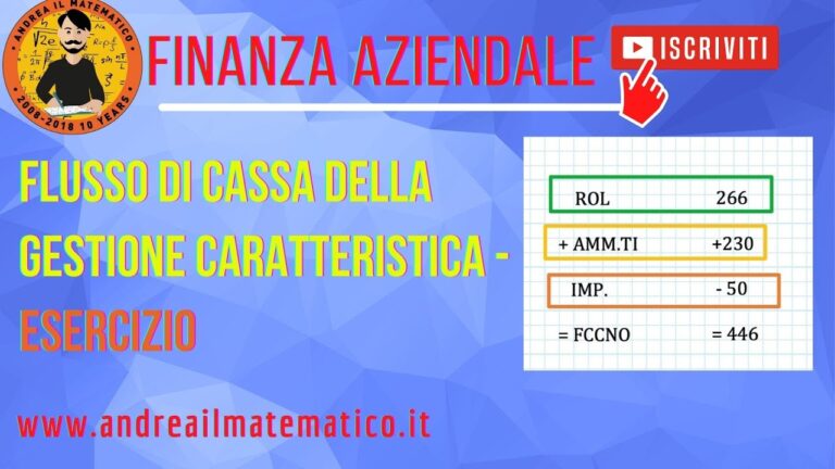 Esempio di Flusso di Cassa Operativo Semplificato